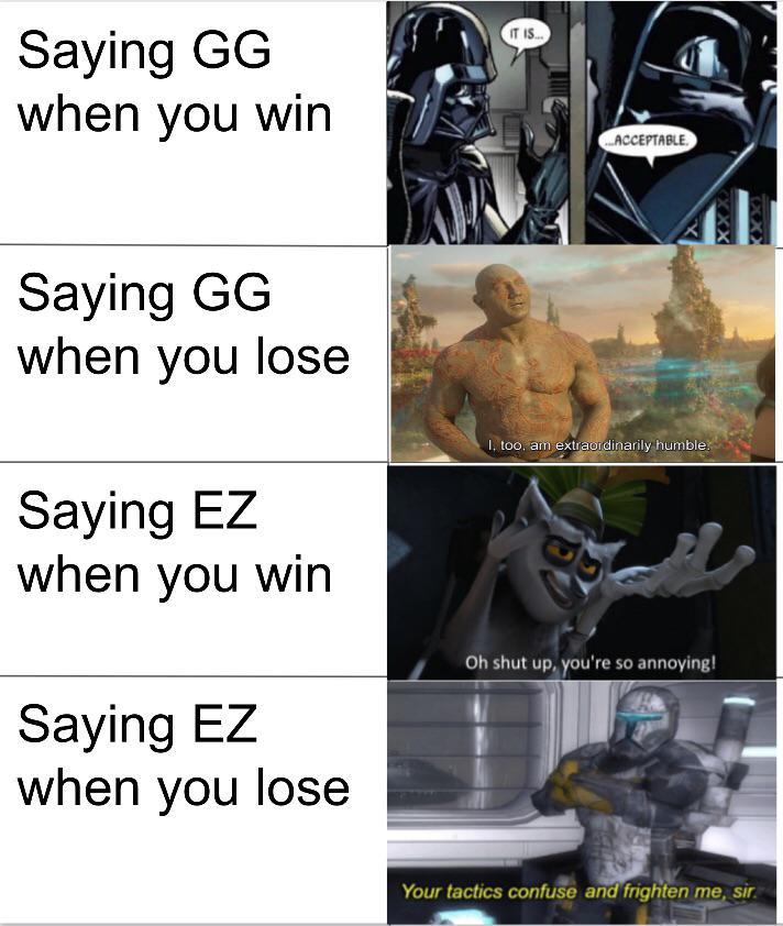 ez when lose is big brain /r/memes Darth Vader's "It Is Acceptable