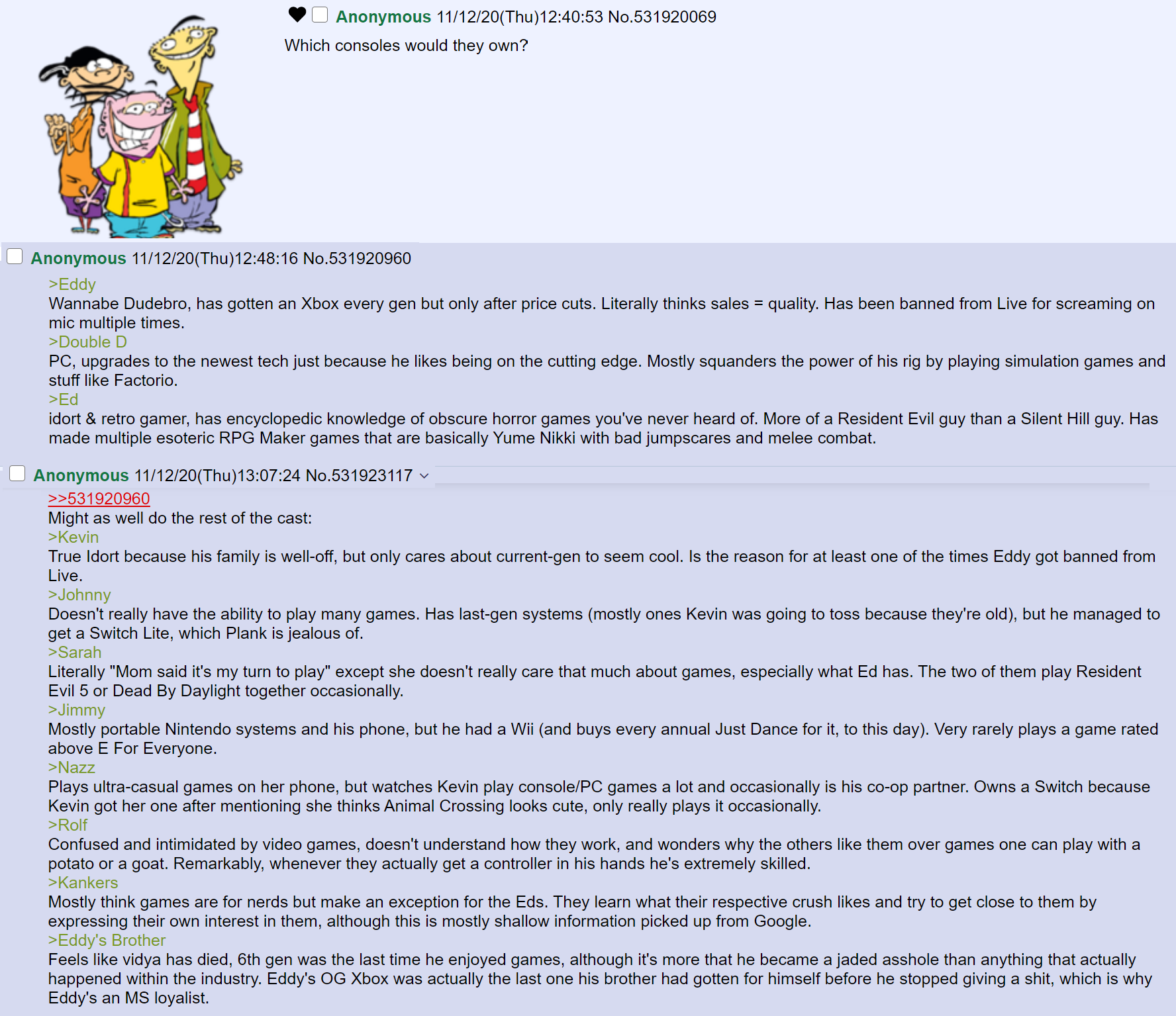 Ed Edd n Eddy Character Consoles | Ed, Edd n Eddy | Know Your Meme