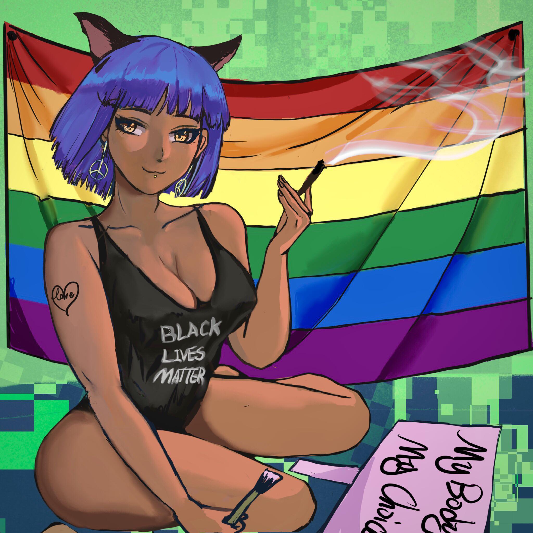 Drawing each quadrants as an anime girl #2: libleft /r/PoliticalCompassMeme...