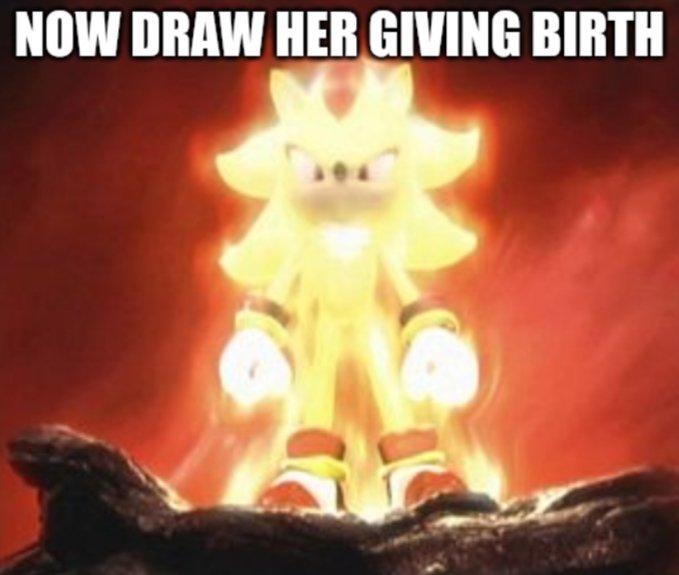 Now Draw Her Giving Birth Super Sonic Now Draw Her Giving Birth