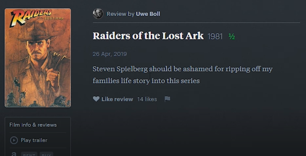Uwe Boll 3 Insane Letterboxd Reviews Know Your Meme