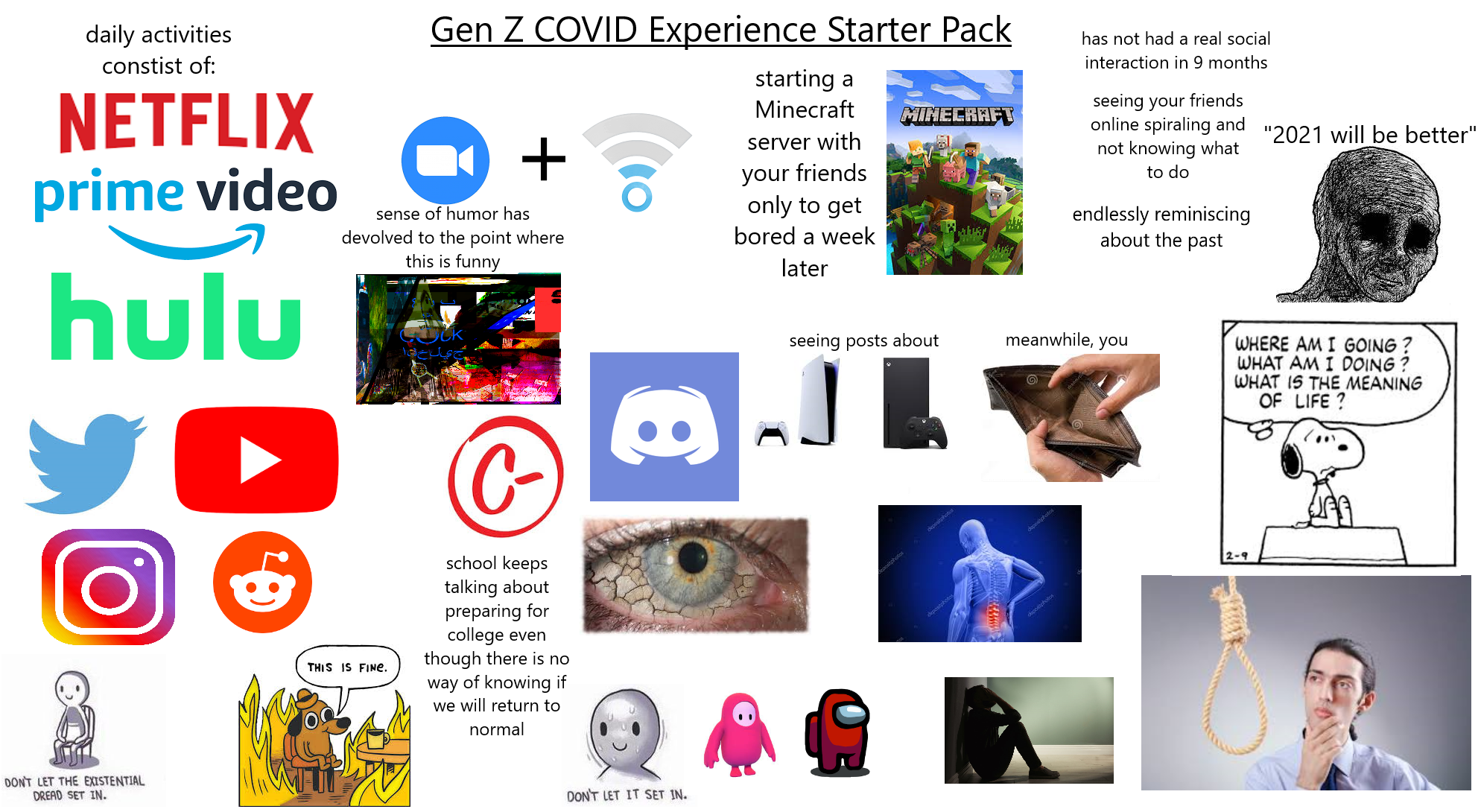 Gen Z COVID Experience Starter Pack /r/starterpacks Starter Packs