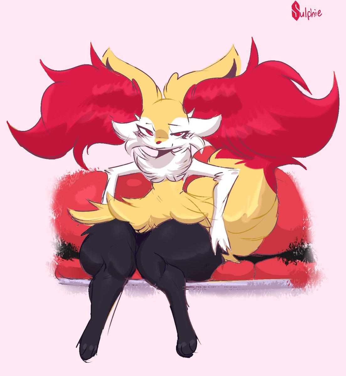 Smug Braixen Pokémon.