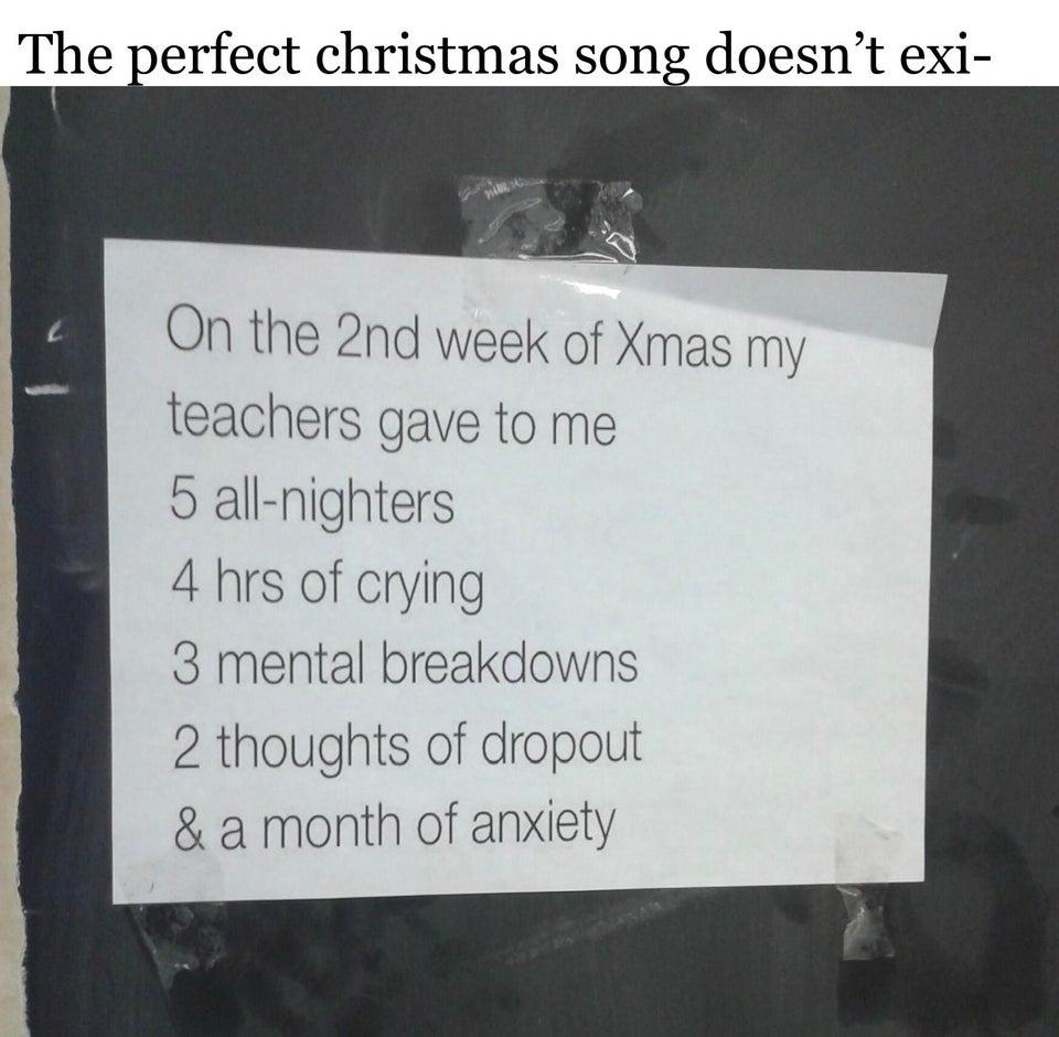 Time for Finals Back of the Christmas Tree Know Your Meme