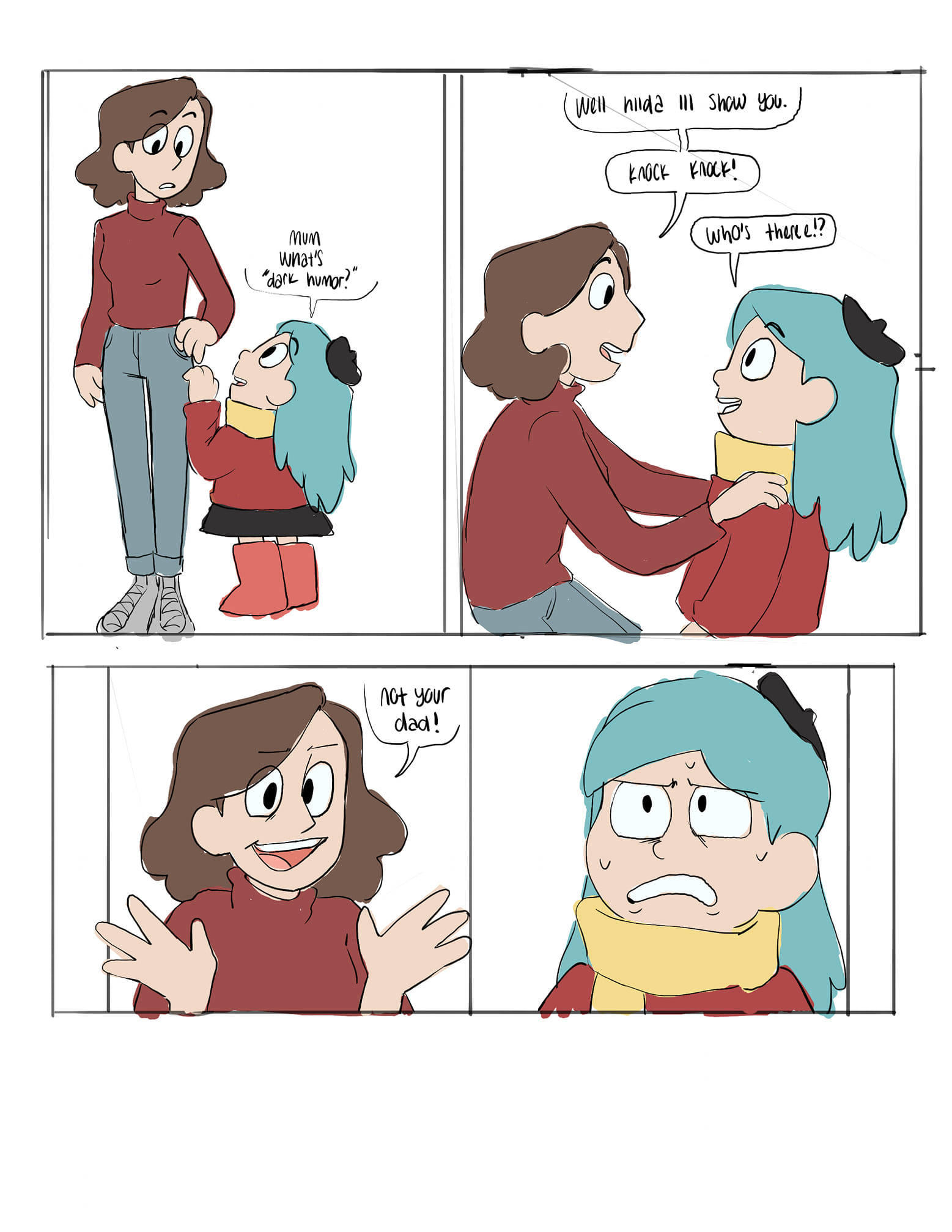 Hilda learns dark humor Netflix Know Your Meme