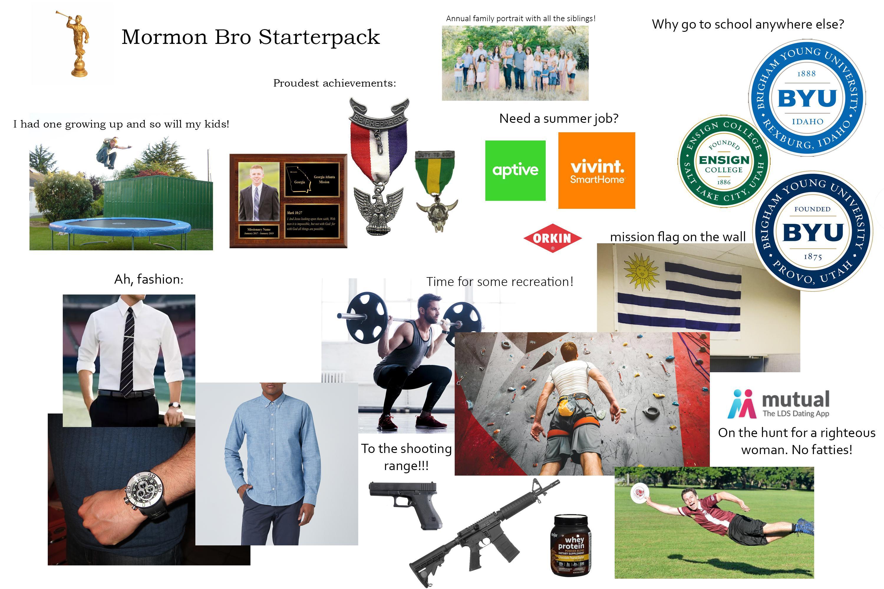 Mormon Bro Starterpack /r/starterpacks Starter Packs Know Your Meme