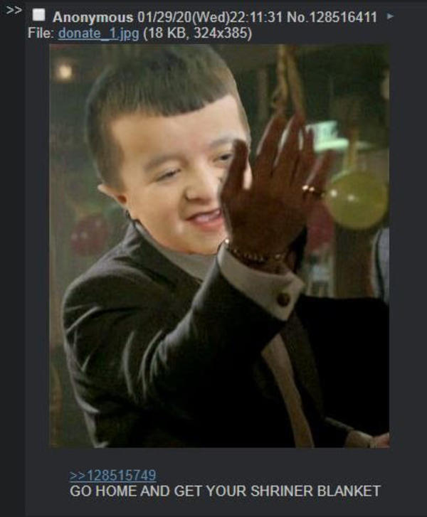 GO HOME AND GET YOUR SHRINER BLANKET /tv/ Know Your Meme