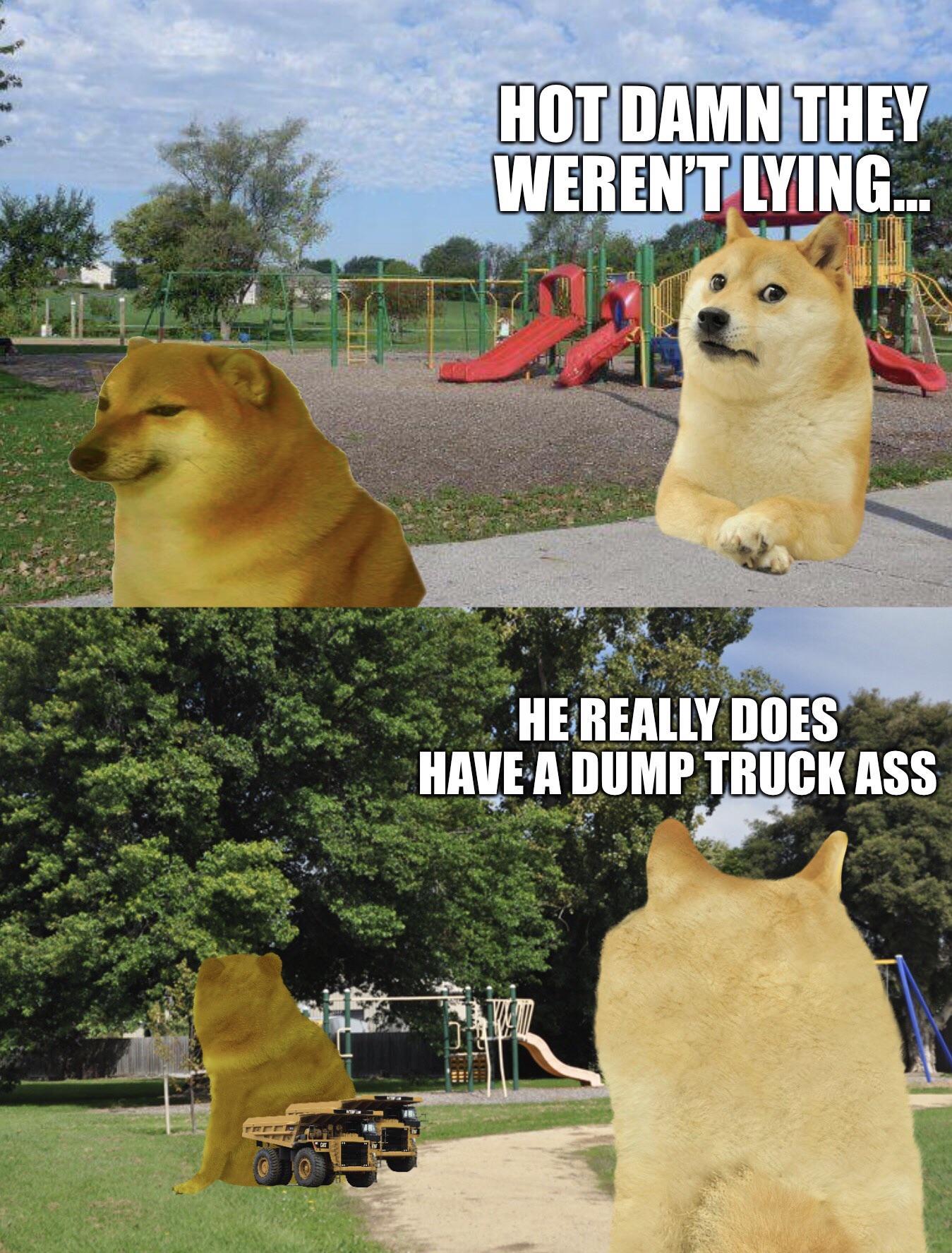 Le dump truck has arrived | /r/dogelore | Ironic Doge Memes | Know Your Meme