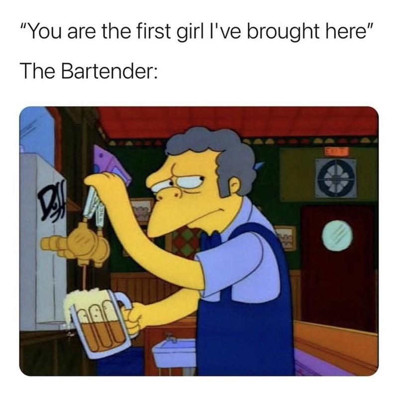 The bartender knows all your secrets The Simpsons Know Your Meme