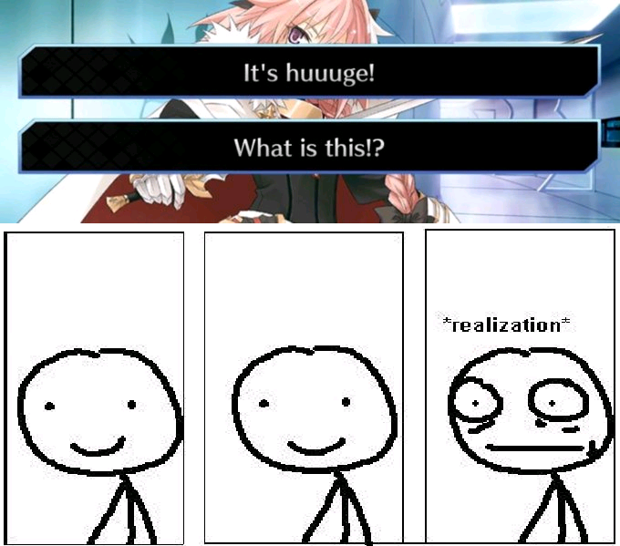 "geez, i wonder what they are talking about" Astolfo Monster Cock Know Your Meme