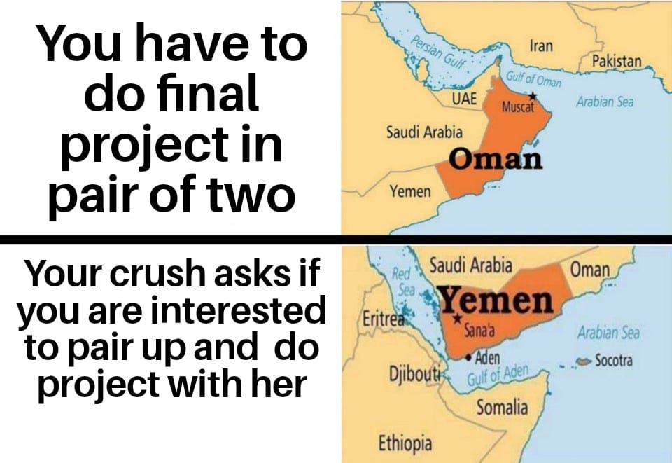 Oman And Yemen Map Yes Ma'am | Yemen/Oman | Know Your Meme