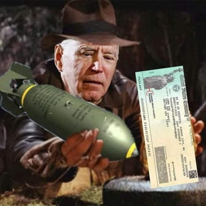 Indiana Joes Bombs For Stimulus Joe Biden Know Your Meme