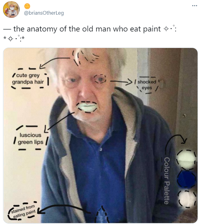 The Anatomy Of The Old Man Who Eat Paint Paint Grandpa 