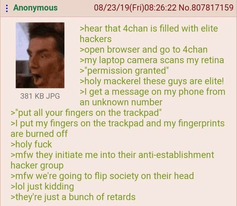 Anon joins 4chan /r/Greentext Greentext Stories Know Your Meme