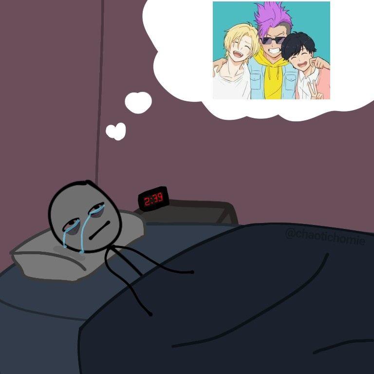 Man Thinking About Banana Fish | Awake Man Thinking in Bed | Know Your Meme