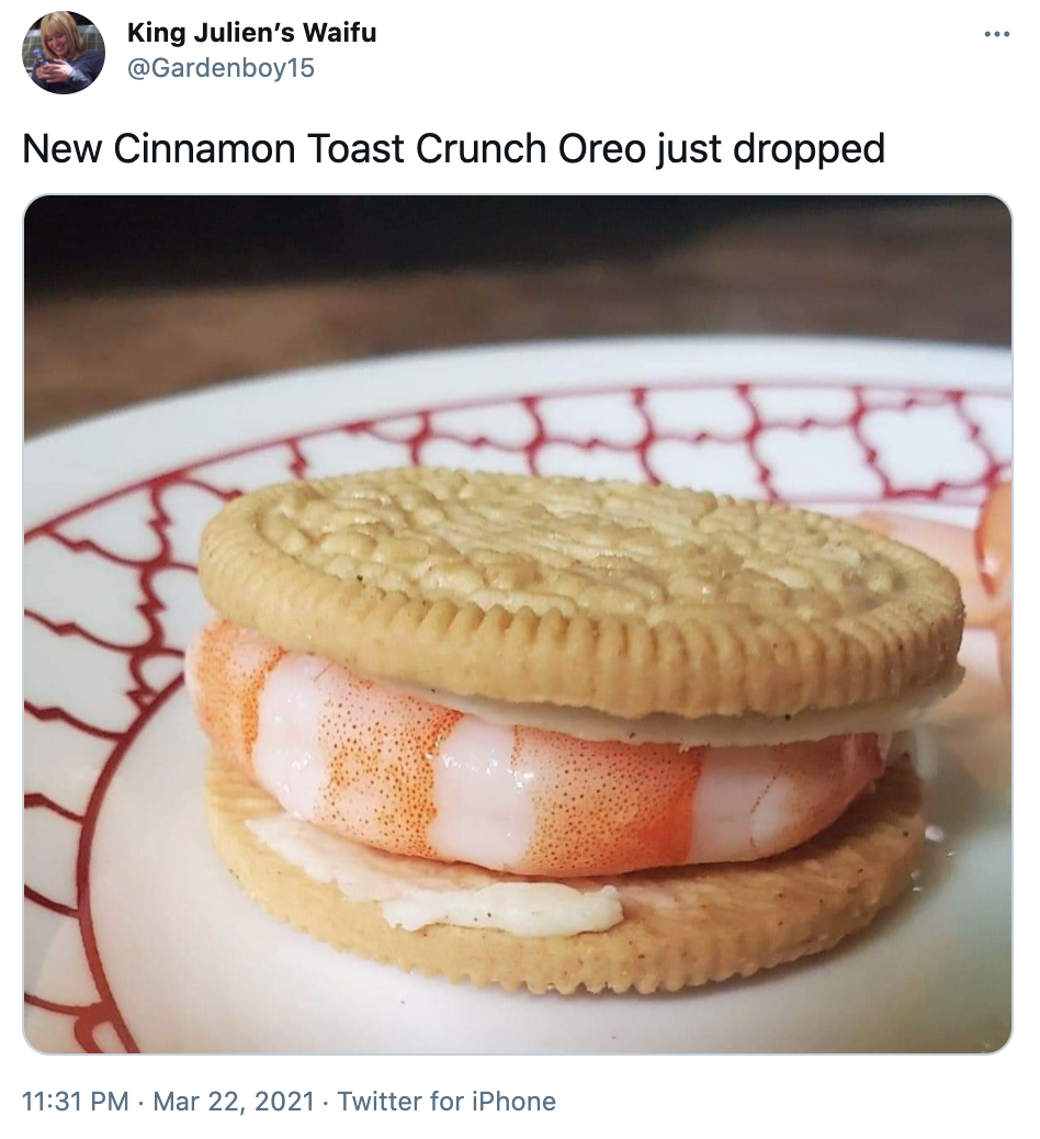 Shrimp Oreo Cinnamon Toast Crunch Shrimp Controversy Know Your Meme