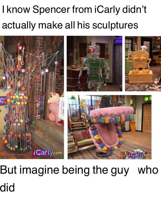 The guy who made Spencer's Sculptures (imagine) Know Your Meme