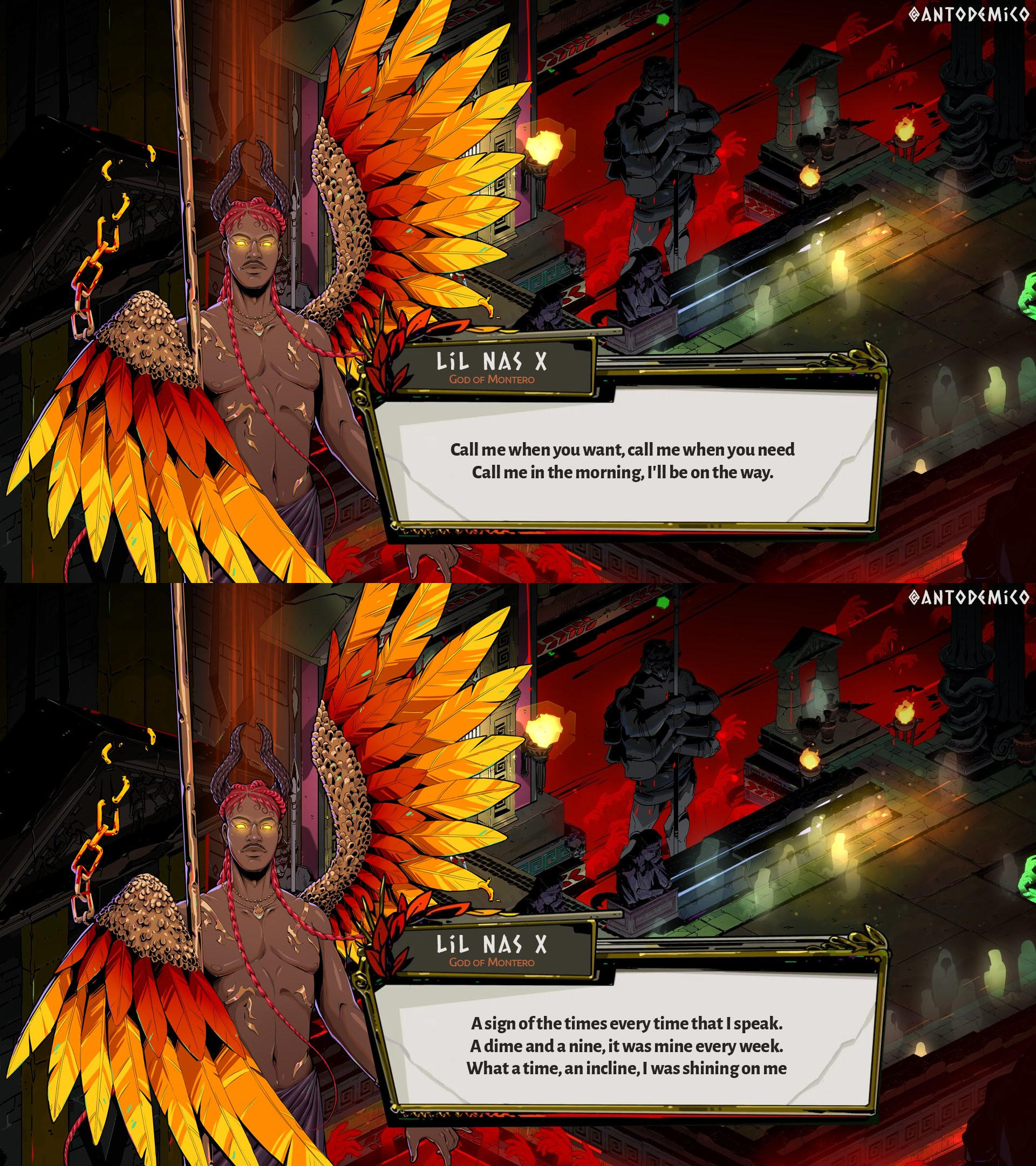 What If Lil Nas X In Montero But He S A God In Hades Lil Nas X Know Your Meme