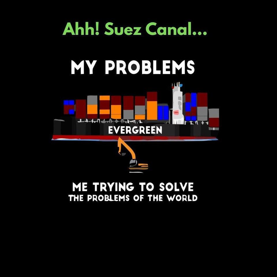 One scoop at a time Excavator Digging Out Suez Canal Ship Know Your