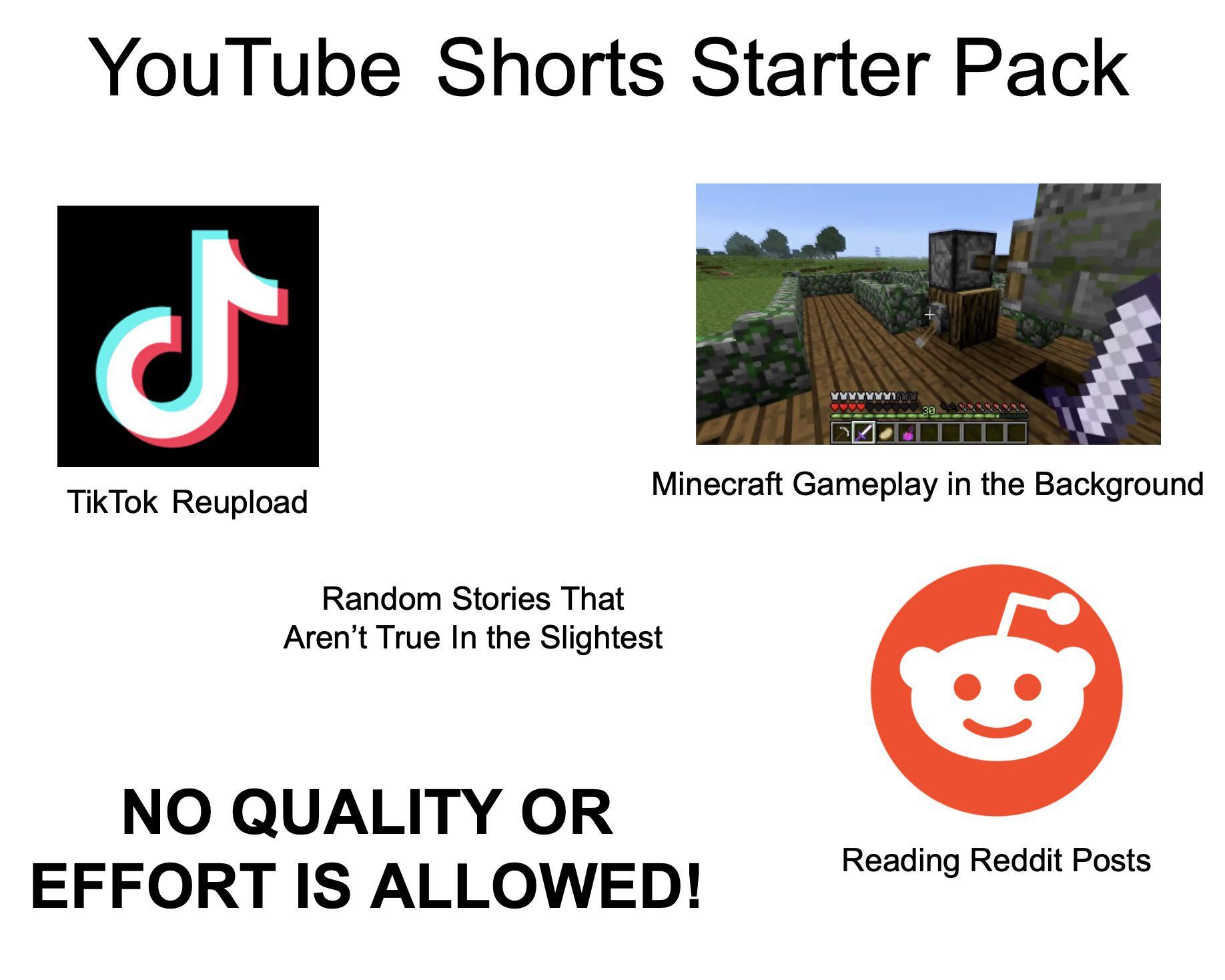 YouTube Shorts Starter Pack | /r 