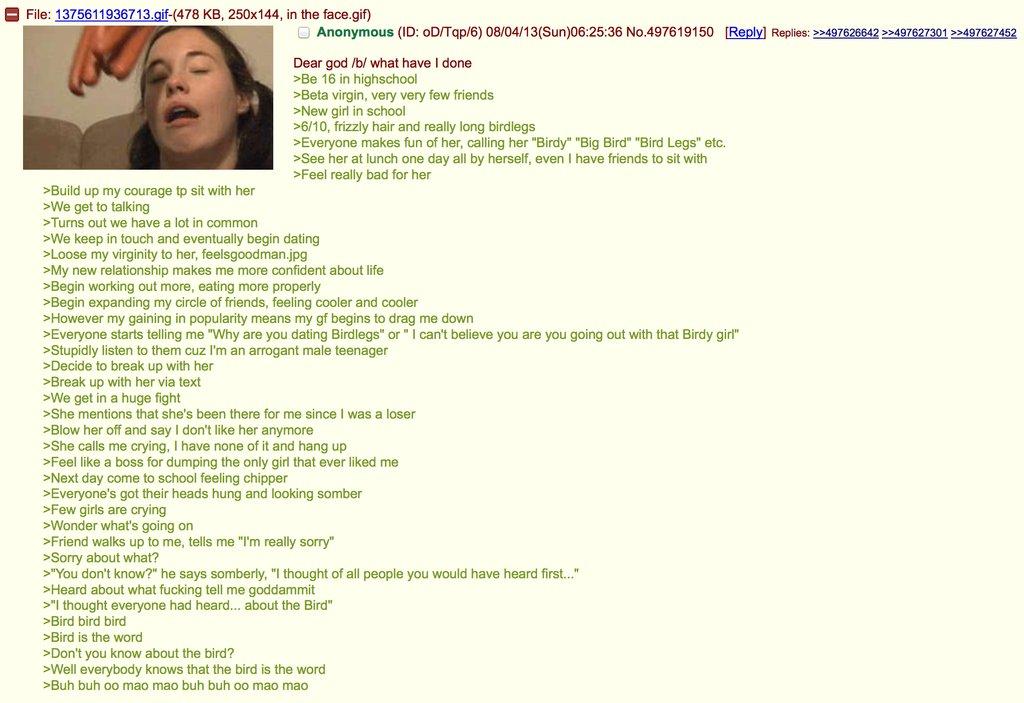 "Dear god what have I done" /r/Greentext Greentext Stories Know