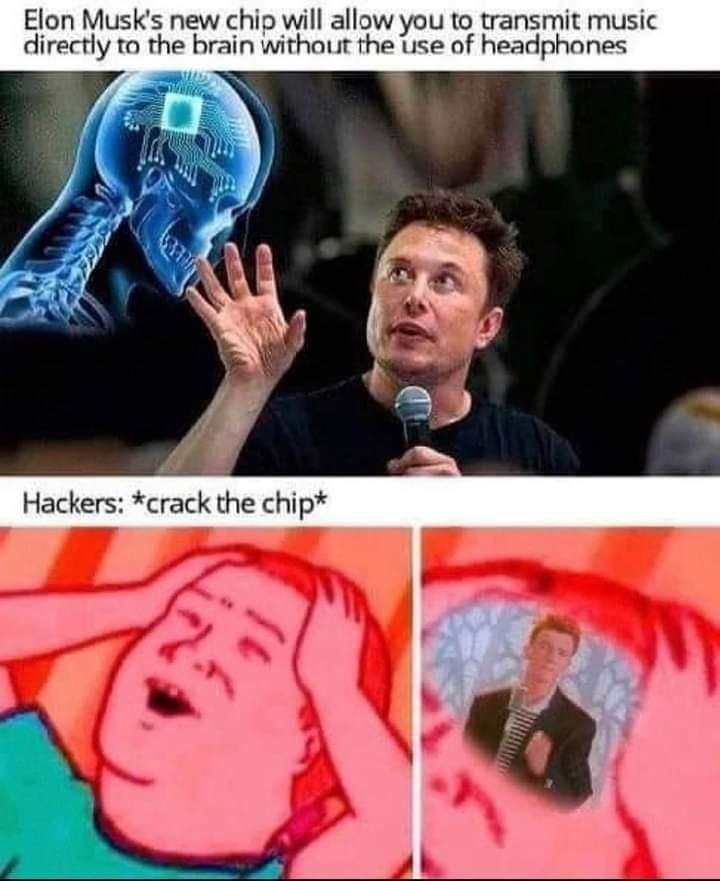 the real reason why getting microchipped is a bad idea Rickroll Know Your Meme