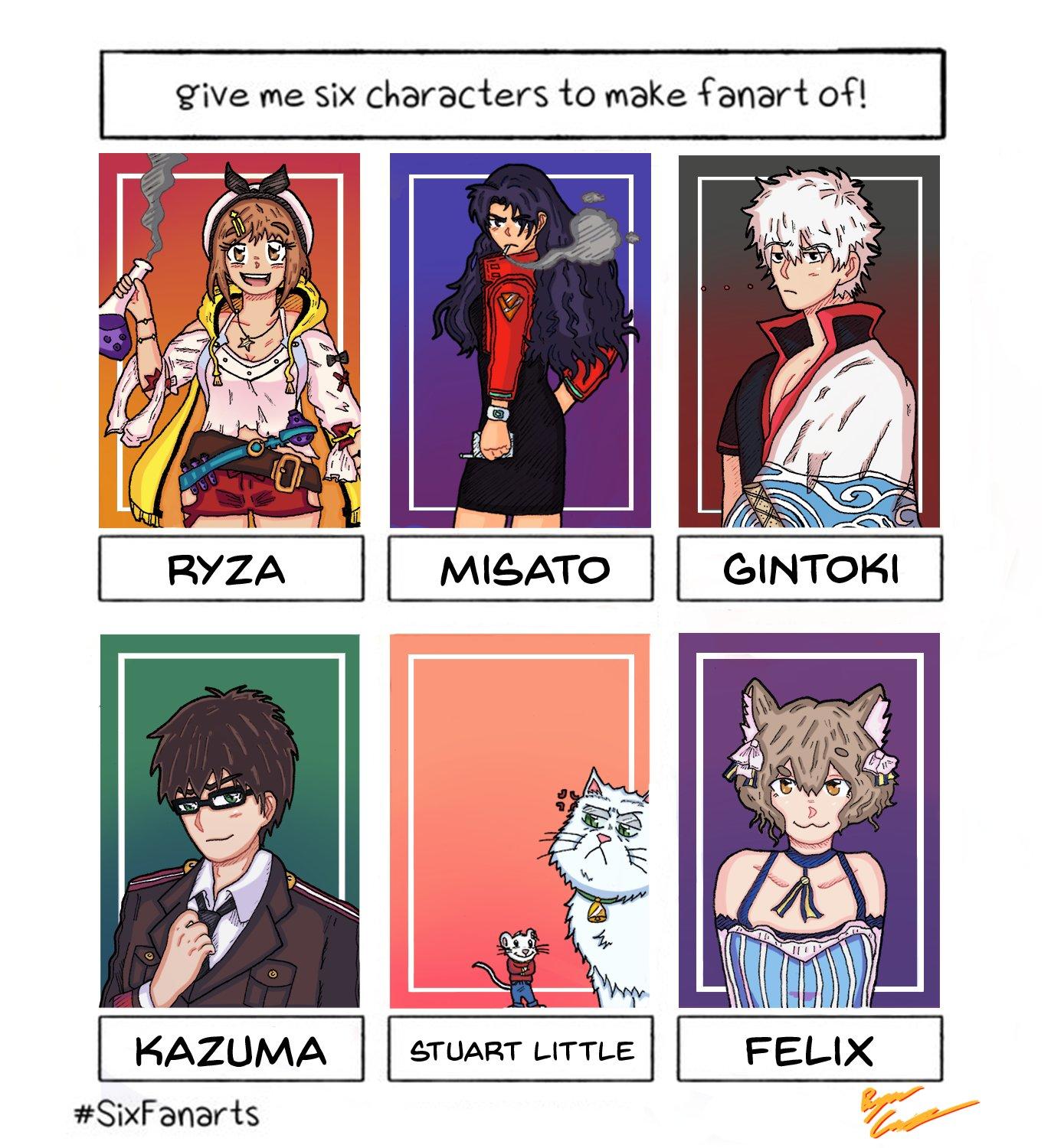 CHOOSE YOUR FIGHTER! Way late to the game, but I finally knocked out the  #sixfanartchallenge! Everyone is here 😄 #SixFanarts #sixfanart #art  #artistsontwitter | Six Fanarts | Know Your Meme