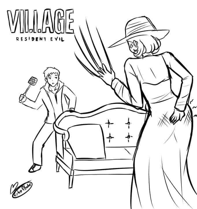 Curse you and your Swatter, Mr. Winters! Lady Dimitrescu Know Your Meme