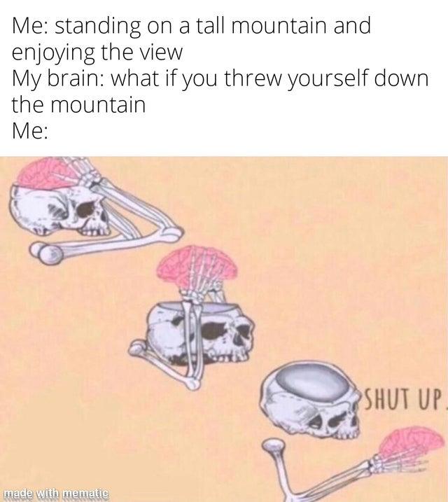 Seriously Does Anyone Have A Scientific Explanation For This Shut Up Brain Know Your Meme