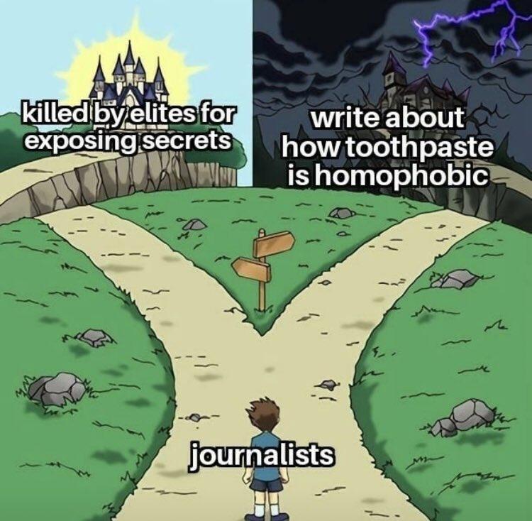 Dramatic Crossroads For Journalists Dramatic Crossroads Know Your Meme