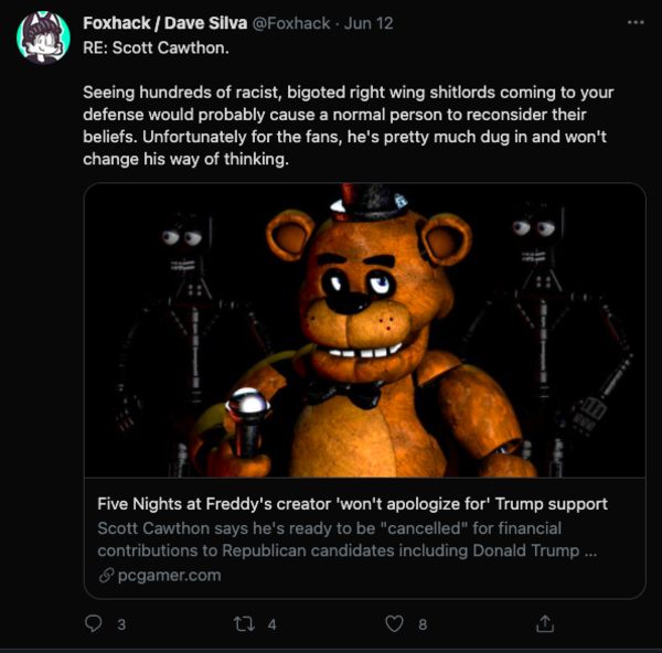 Twitter Scott Cawthon Republican Candidates Donations Controversy Know Your Meme