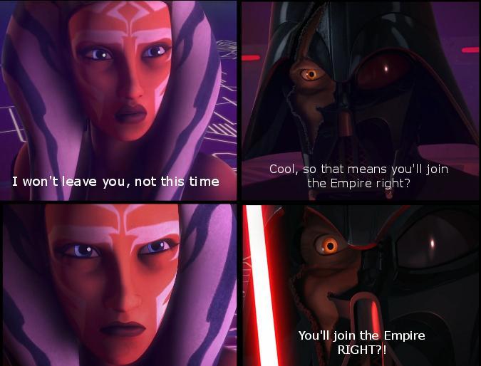 Yo Ahsoka The Empire Is Pretty Chill Maybe You Could Like Join It Or Smth R Prequelmemes Prequel Memes Know Your Meme Yo Ahsoka The Empire Is Pretty Chill Maybe You Could Like Join It Or Smth R Prequelmemes Prequel Memes Know Your Meme