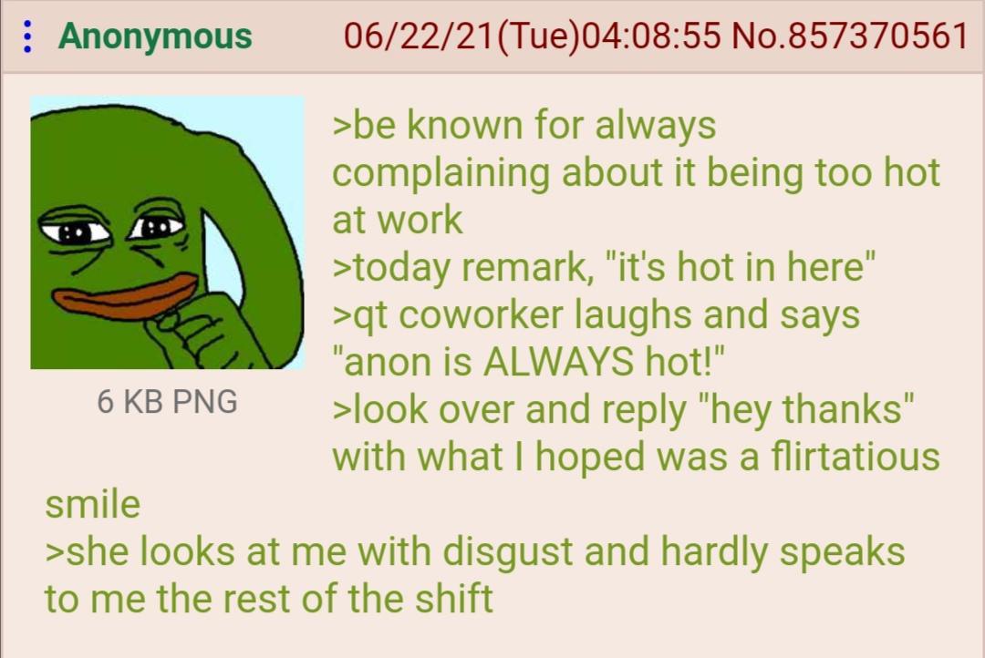 Anon is hot /r/Greentext Greentext Stories Know Your Meme