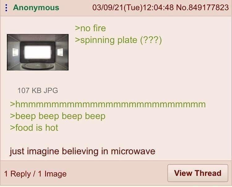 Anon Doesn t Quite Understand How Microwaves Work r Greentext 