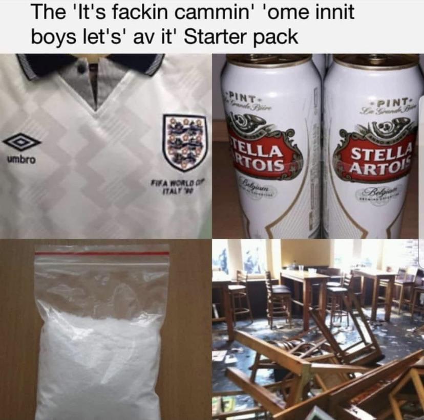 England fan starter pack /r/starterpacks Starter Packs Know Your Meme