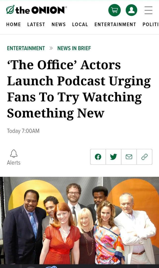The Onion Calling Us Out The Office Know Your Meme