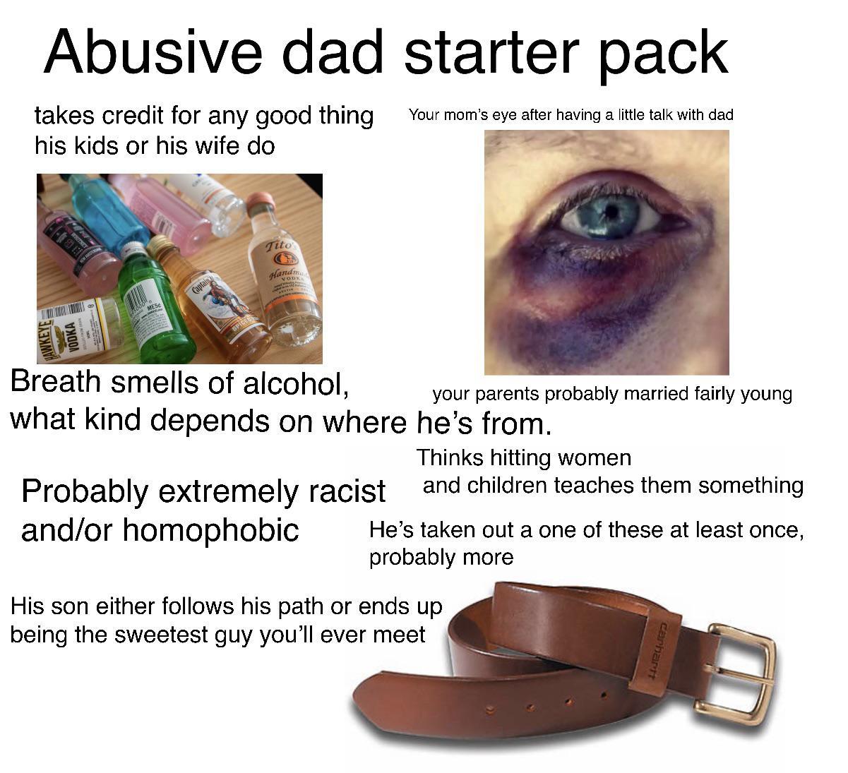 Abusive dad starter pack /r/starterpacks Starter Packs Know Your Meme