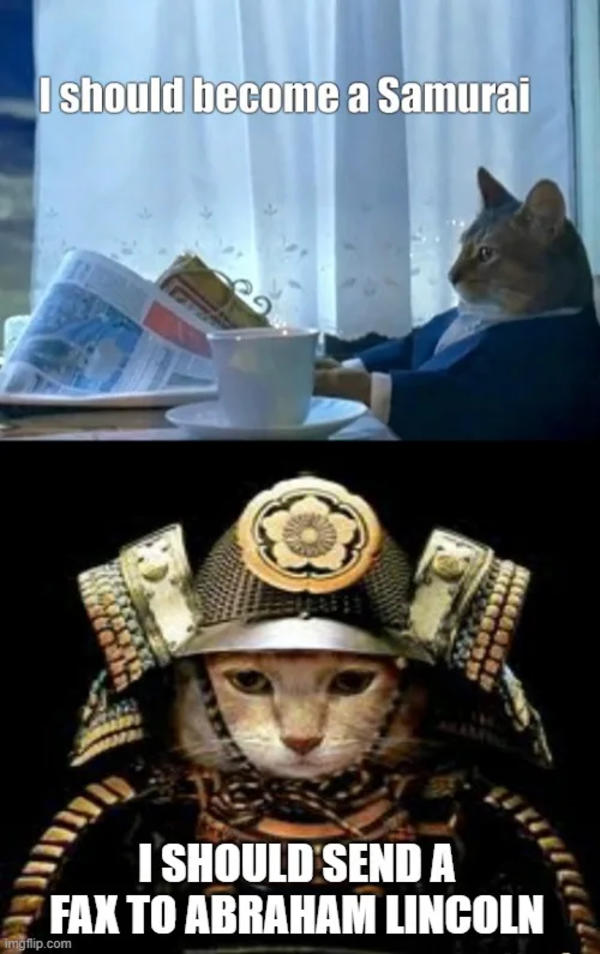 I Should Send a Fax to Abraham Lincon A Samurai Could Have Faxed