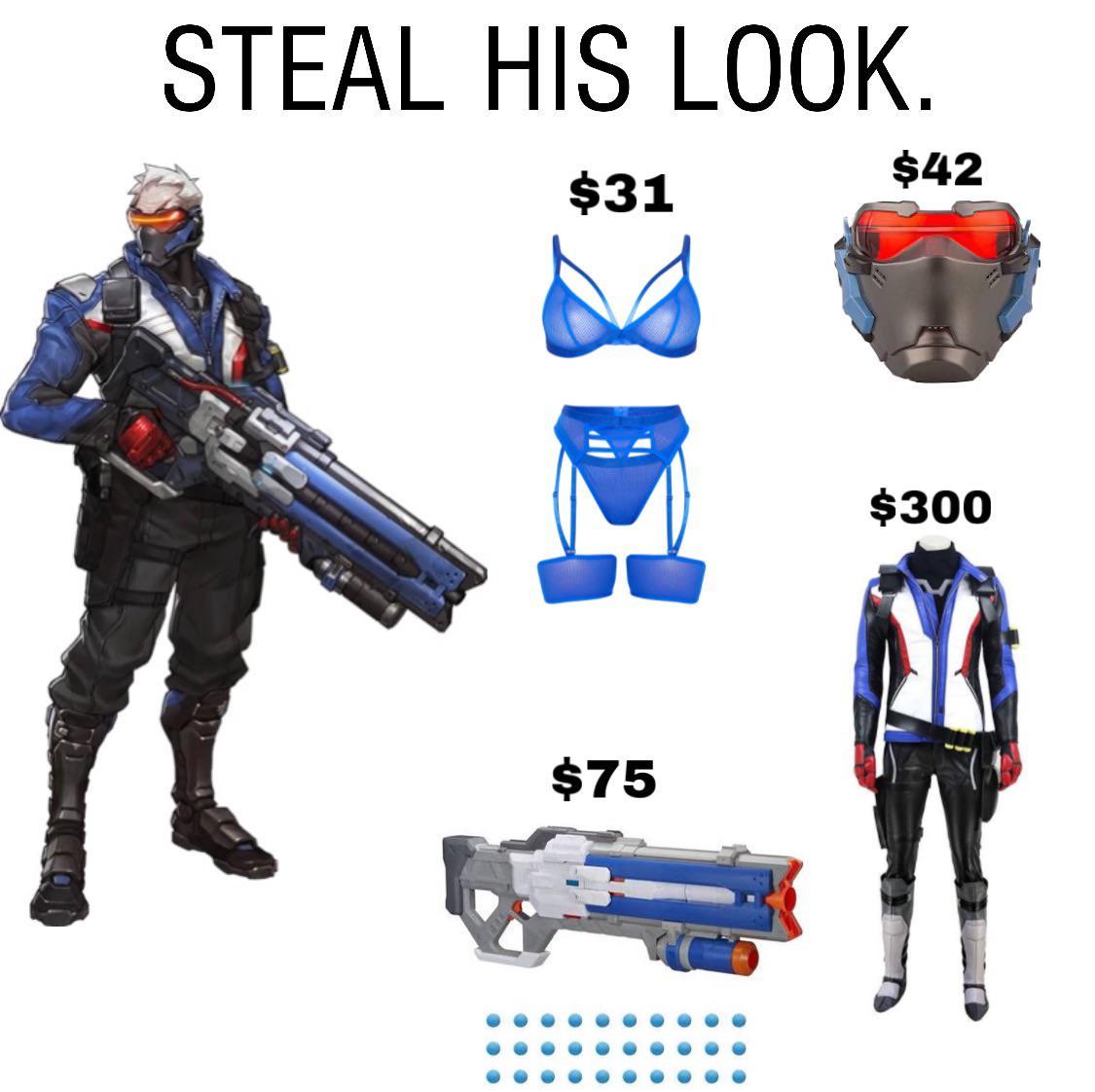 Steal Soldier 76 s Look Steal Her Look Steal His Look Know Your Meme