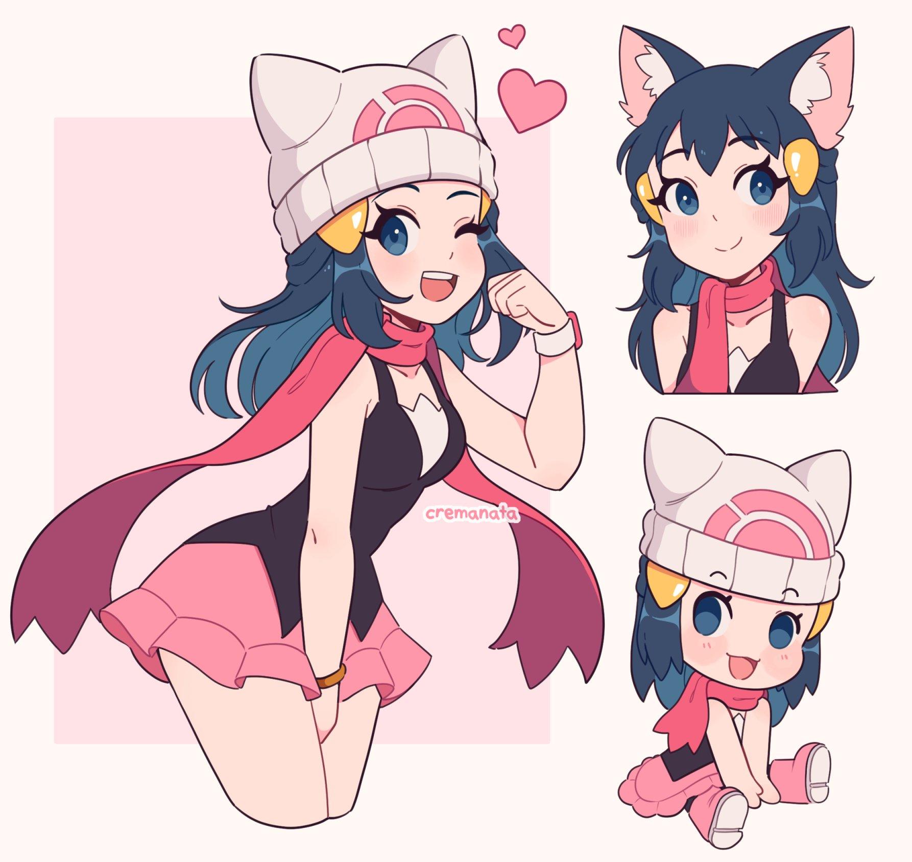 dawn + cat ears 💕 Pokémon Know Your Meme