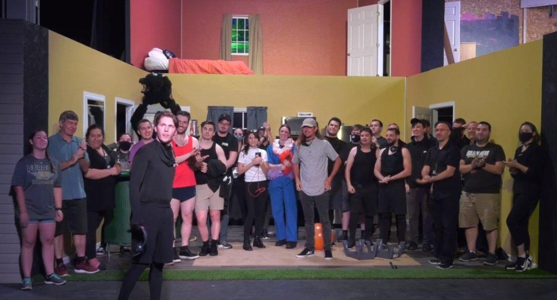 Jerma Group Photo on the Dollhouse Live Set Jerma985's Dollhouse