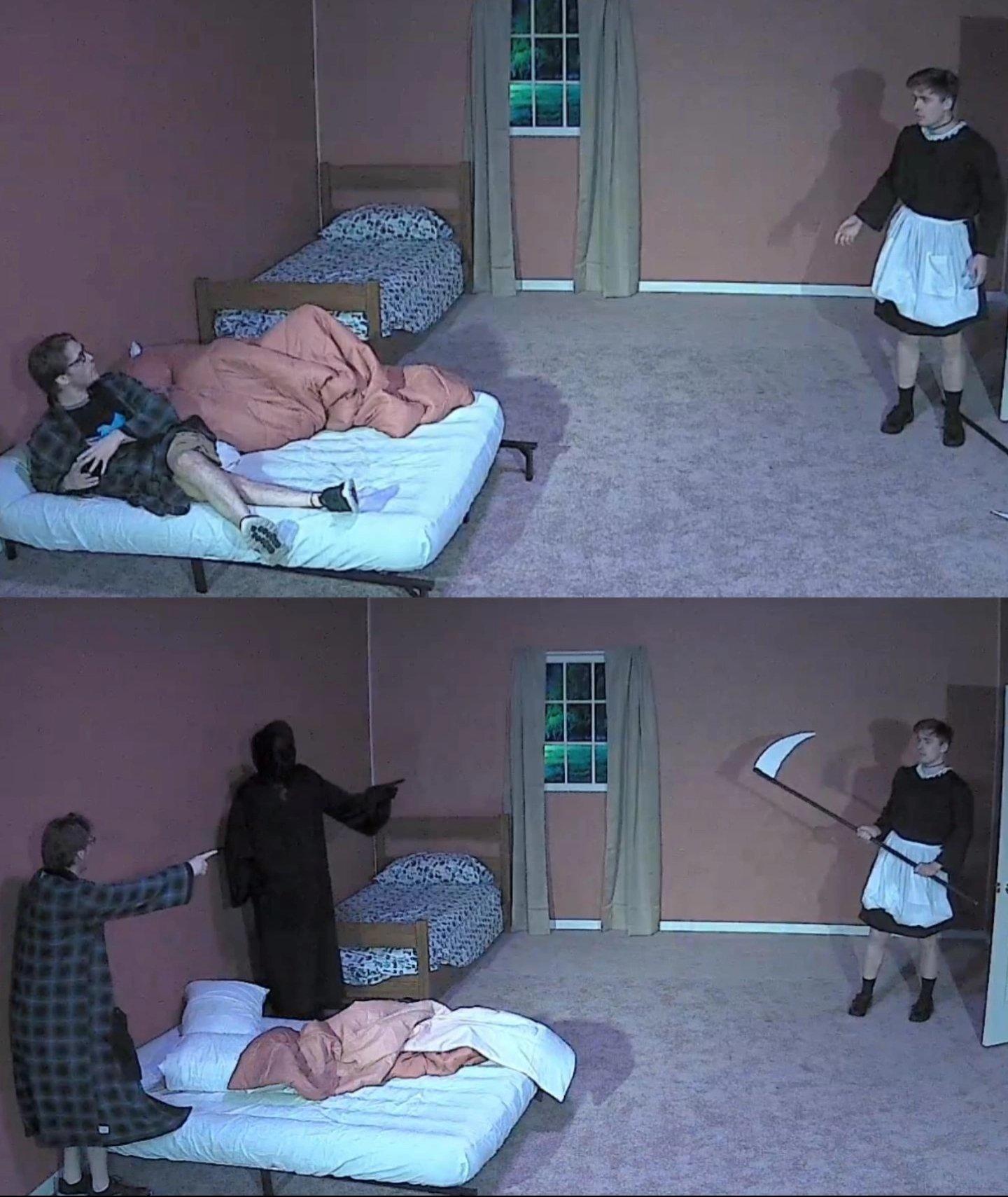 Catboy Maid Ludwig Catches Jerma in Bed With Death Jerma985's