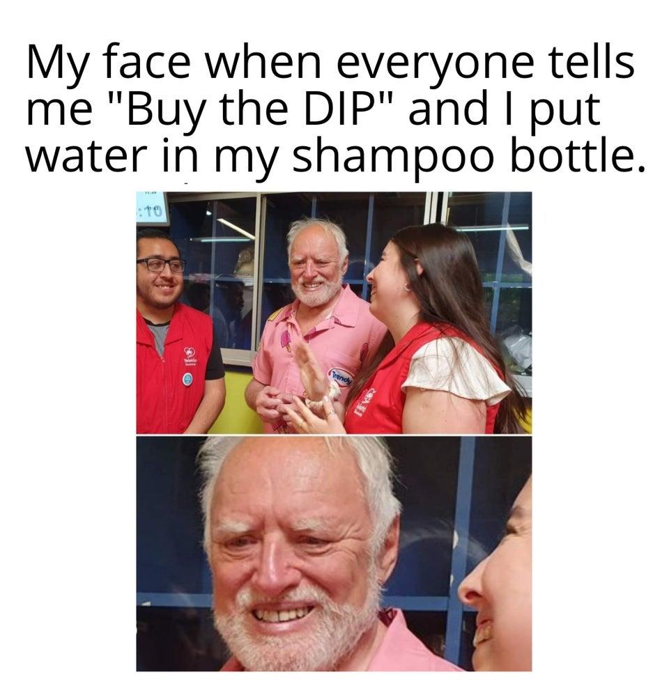 I Can't Afford More Dips Buy the Dip Know Your Meme