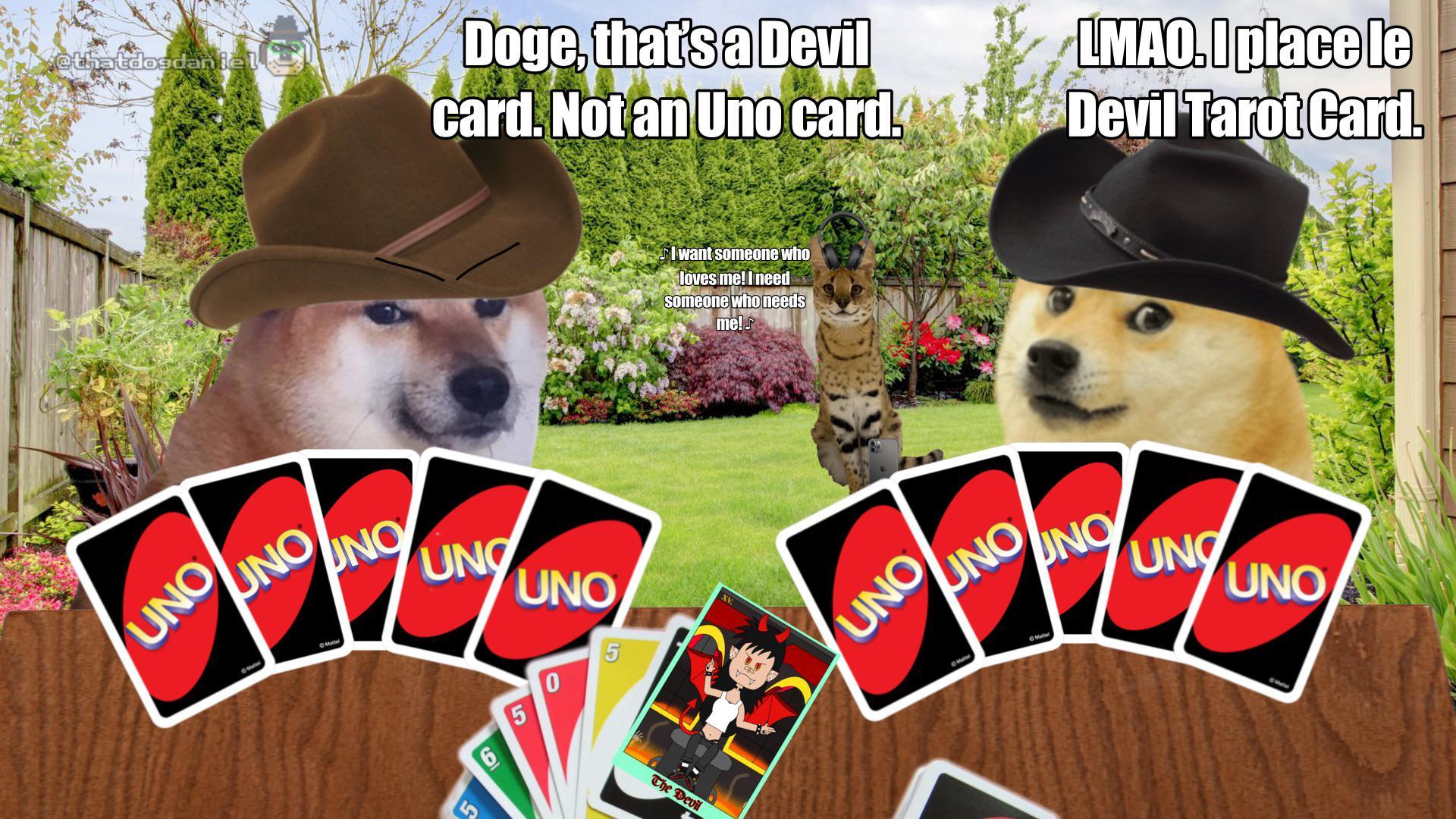 Le Devil Tarot Card is drawn by me | /r/dogelore | Ironic Doge Memes | Know  Your Meme