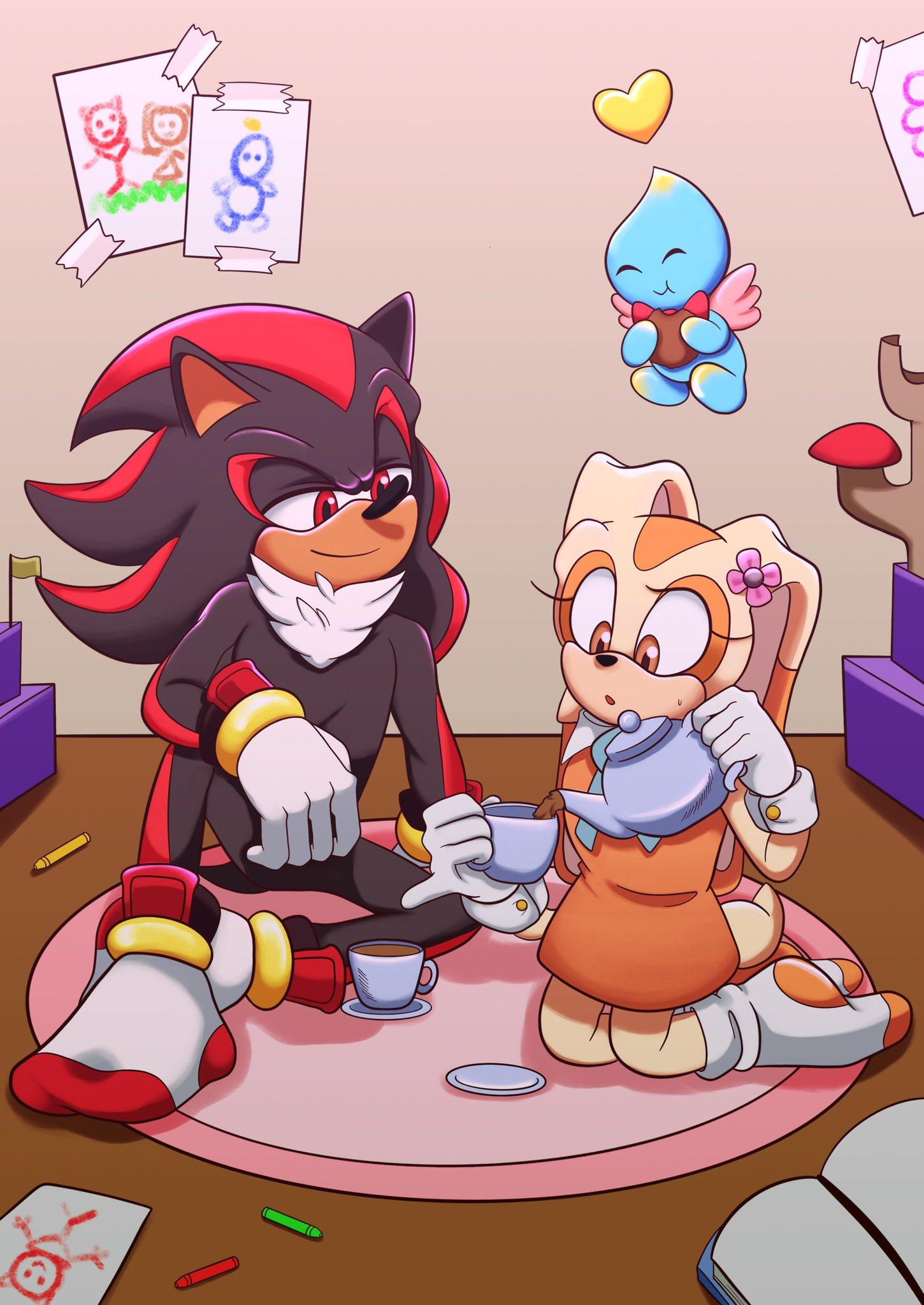 Shadow taking good care of Cream Sonic the Hedgehog Know Your Meme
