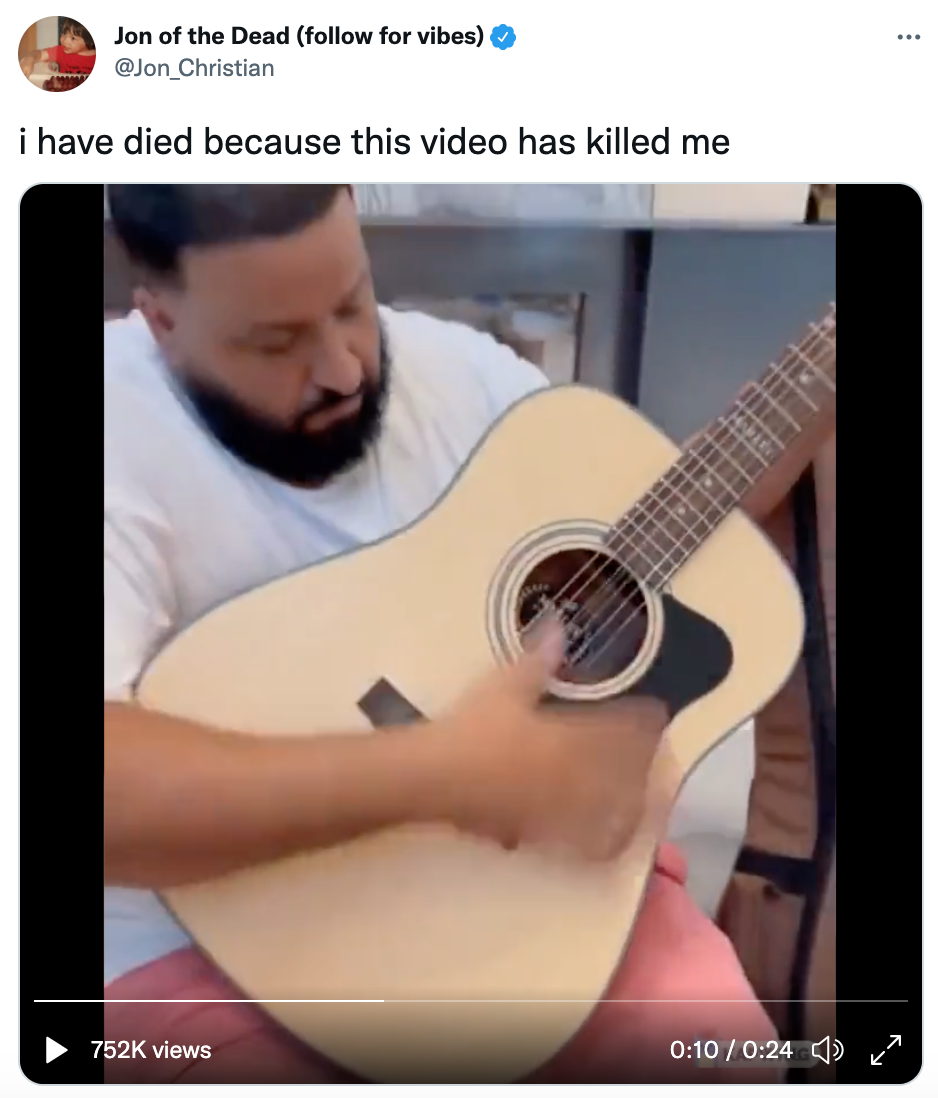Dead DJ Khaled Playing Guitar Know Your Meme