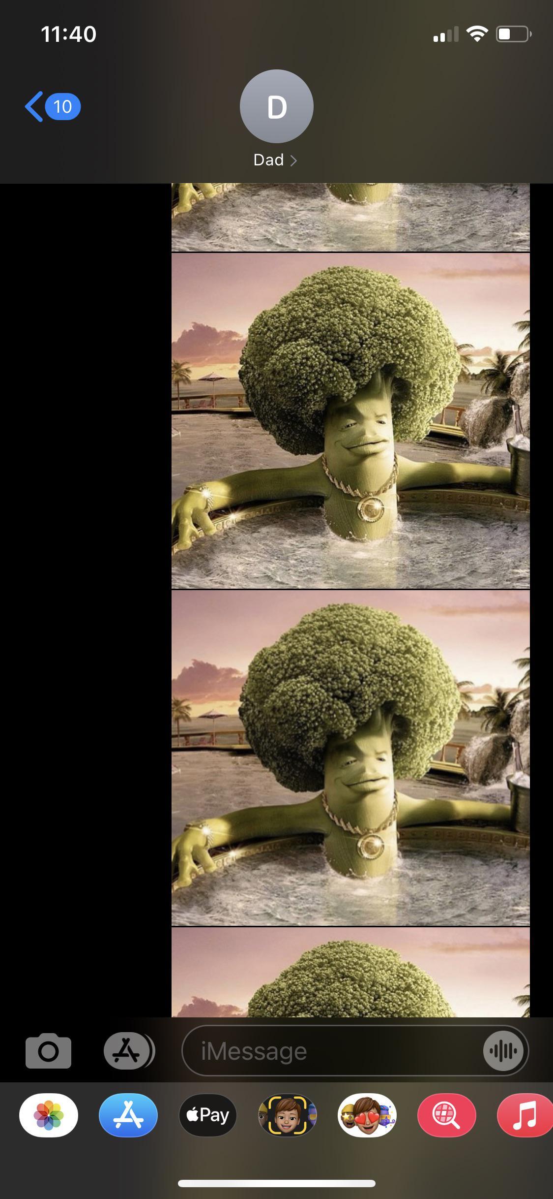 apparently I texted the same picture of broccoli to my dad last night ...