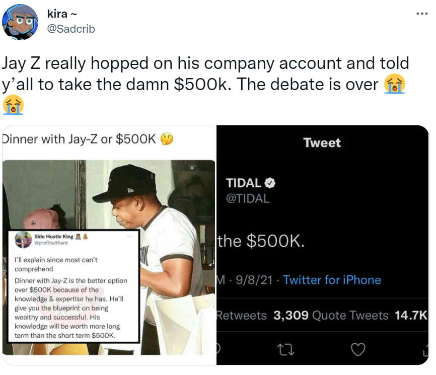 Jay Z really hopped on his company account and told y’all to take the