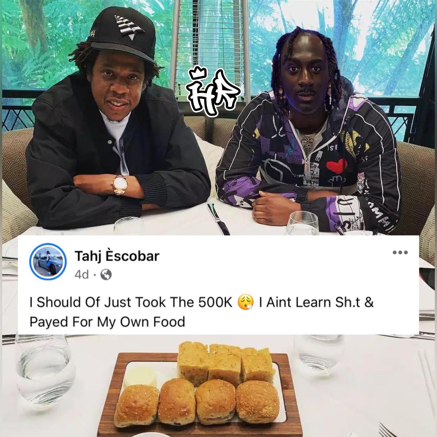 i shoulda take the money bro | Dinner With Jay-Z Or $500k | Know Your Meme