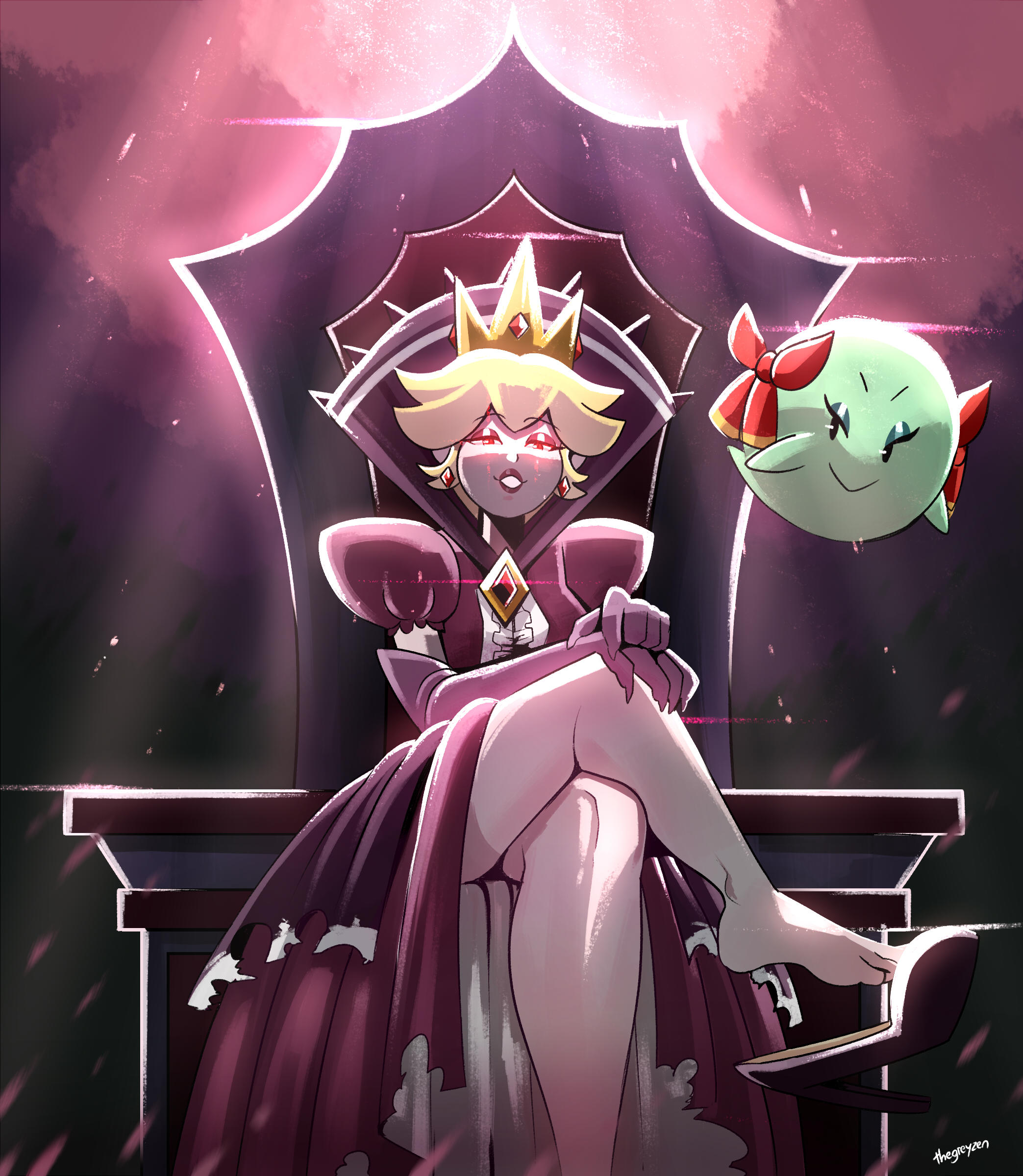 Shadow Queen Peach 😈 💜 Paper Mario.